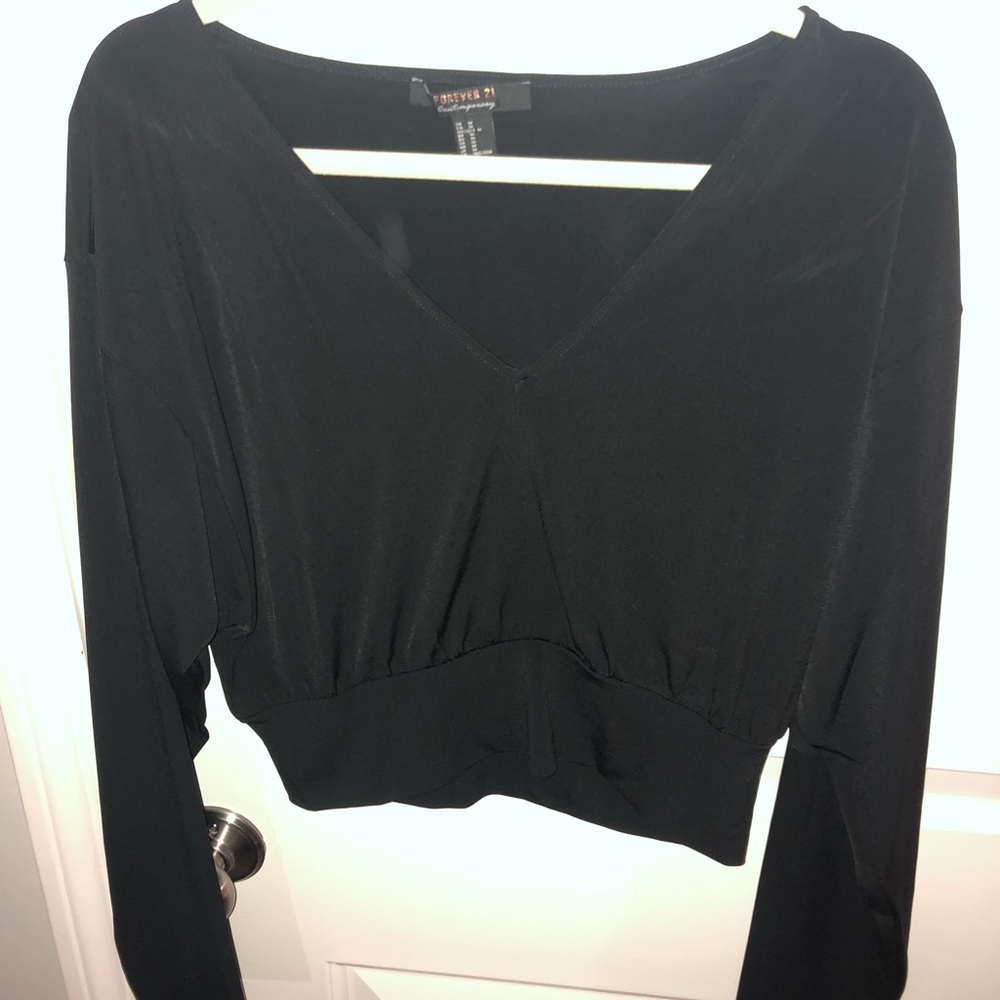 V-Neck Crop Dolman Top